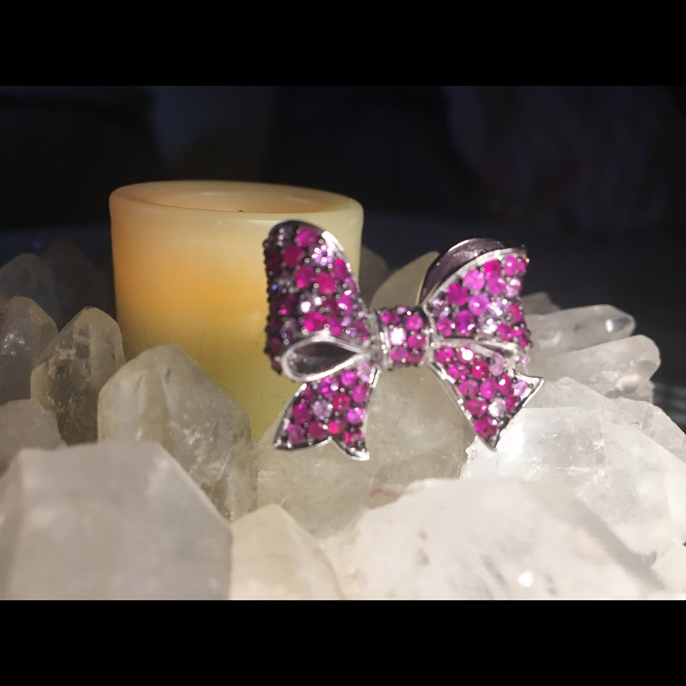 EFFY Pink Sapphire 3.91 tcw Bowtie NWT Ring 💖 - Picture 5 of 13